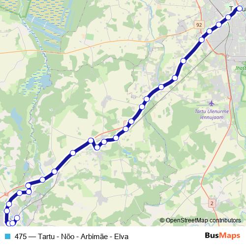 475 bus Line Map
