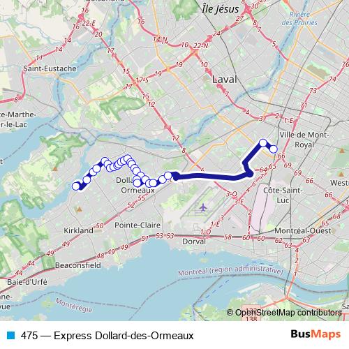 475 bus Line Map