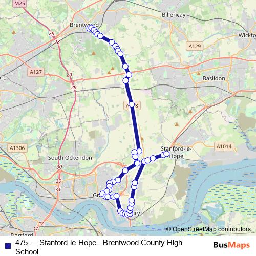 475 bus Line Map
