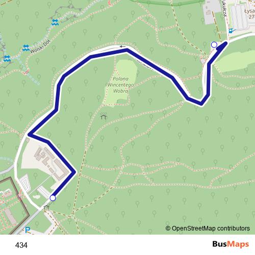 434 bus Line Map