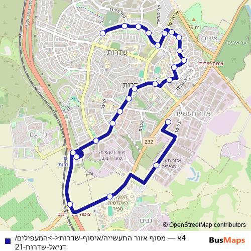 4א bus Line Map