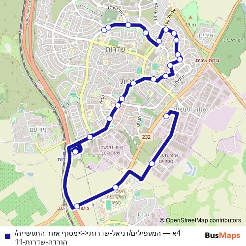 4א bus Line Map