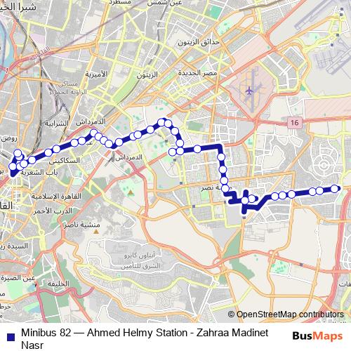 Minibus 82 bus Line Map