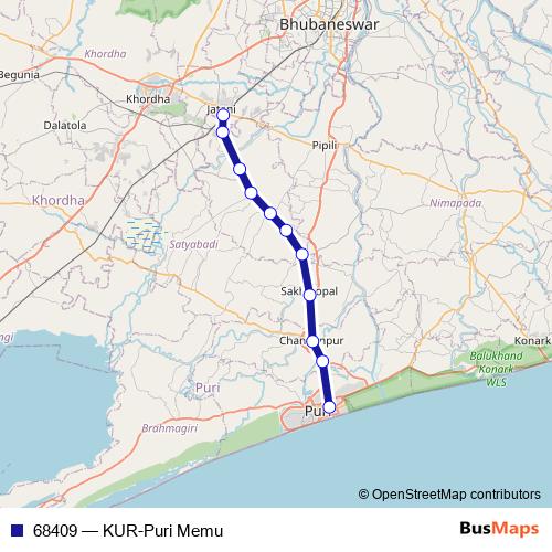 68409 rail Line Map
