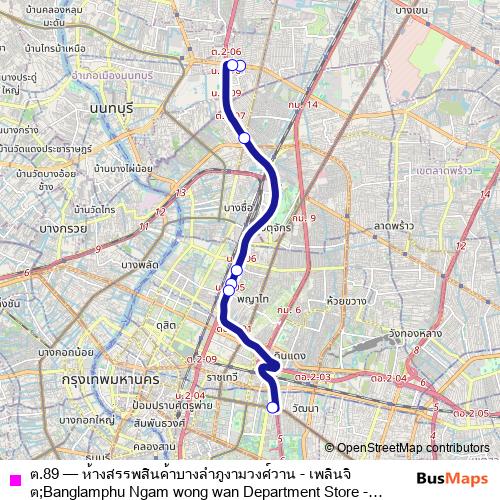 ต.89 bus Line Map