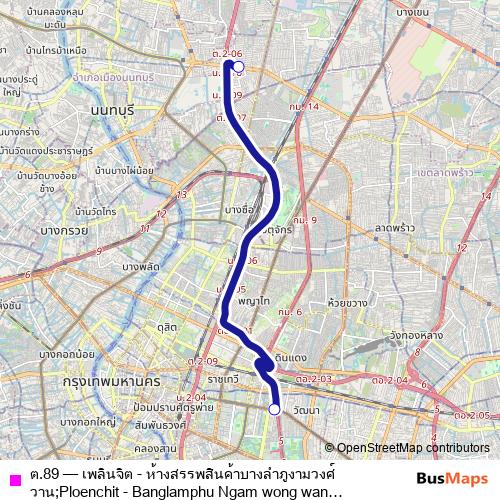 ต.89 bus Line Map