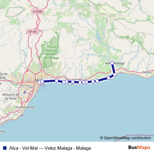 Alsa - Vel-Mal bus Line Map