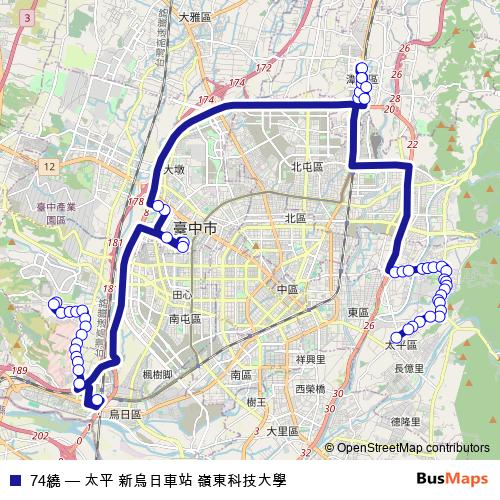 74繞 bus Line Map