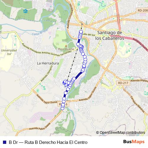 B Dr bus Line Map
