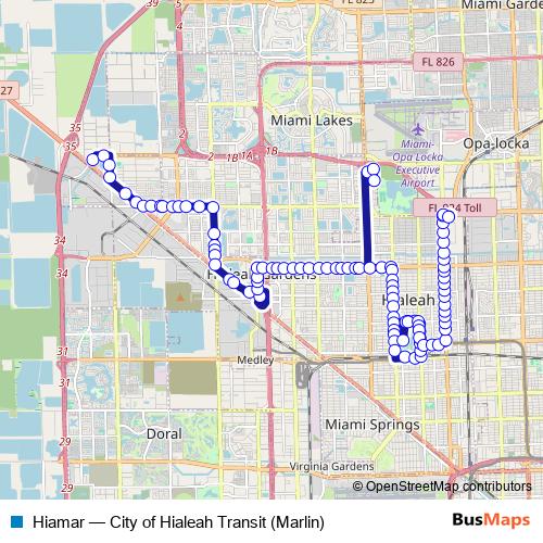Hiamar bus Line Map