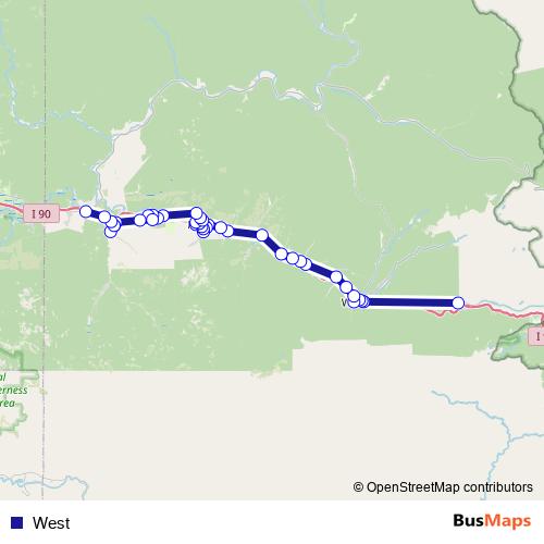 West bus Line Map
