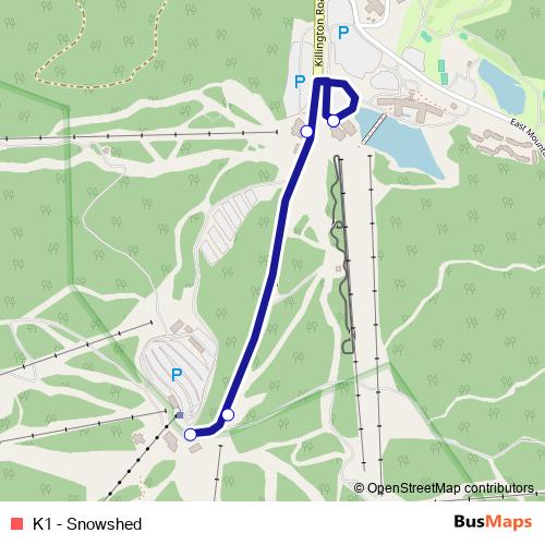 K1 - Snowshed bus Line Map