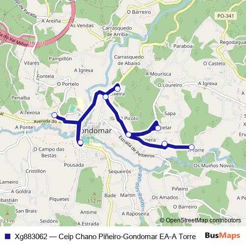 Xg883062 bus Line Map