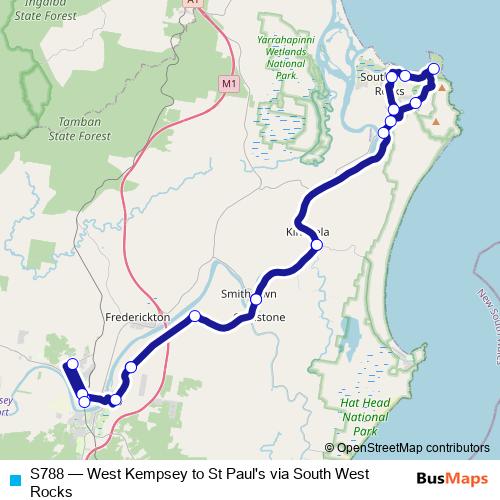 S788 bus Line Map