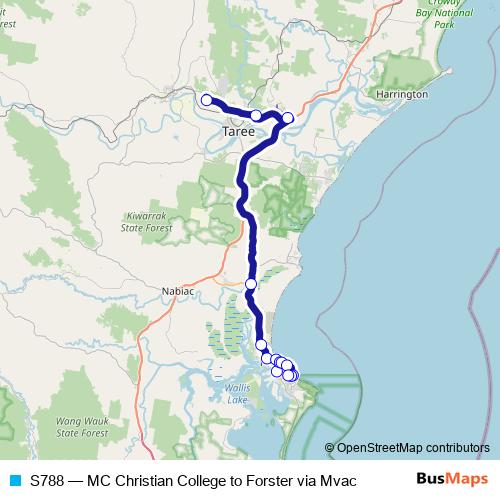 S788 bus Line Map