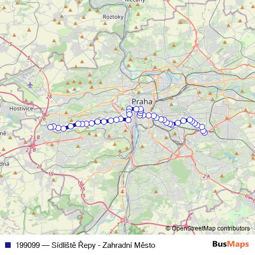 199099 tram Line Map