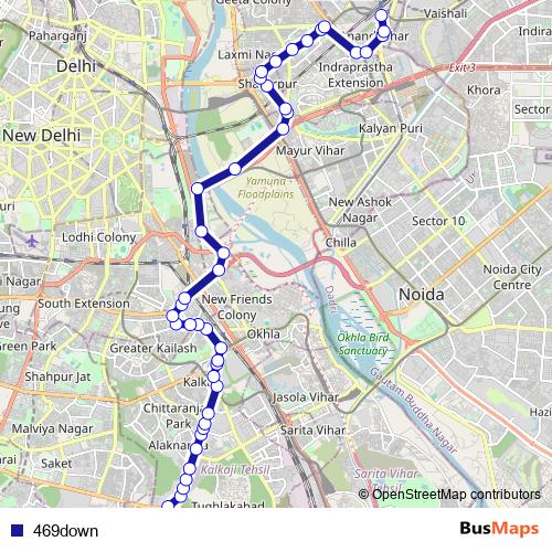 469down bus Line Map