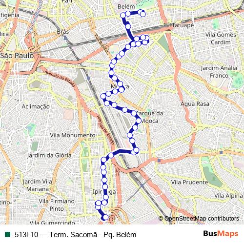 513l-10 bus Line Map