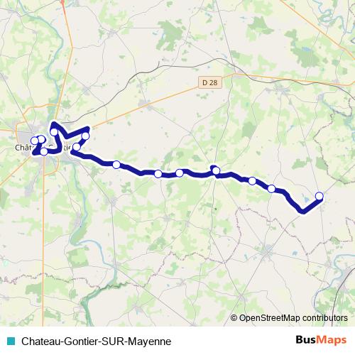 Chateau-Gontier-SUR-Mayenne bus Line Map