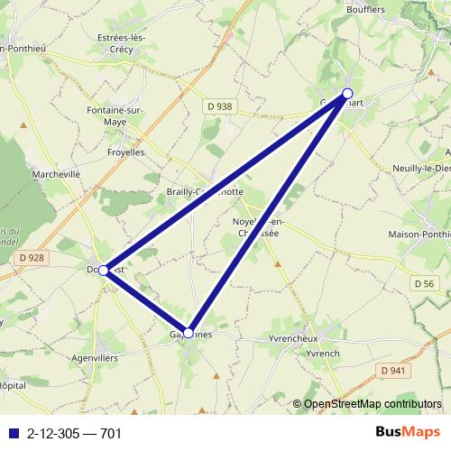 2-12-305 bus Line Map