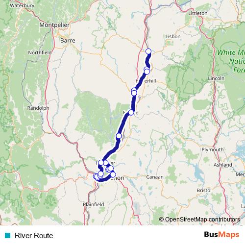 River Route bus Line Map