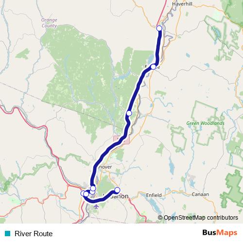 River Route bus Line Map