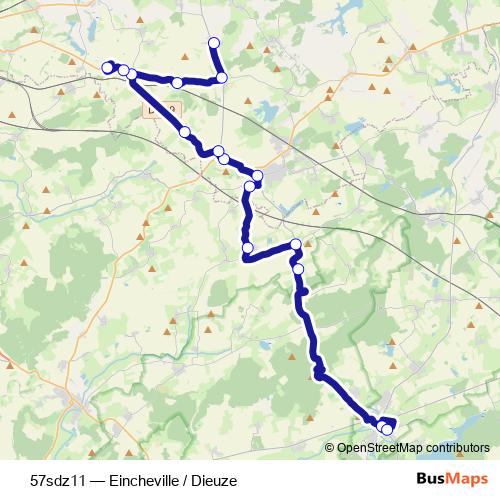 57sdz11 bus Line Map