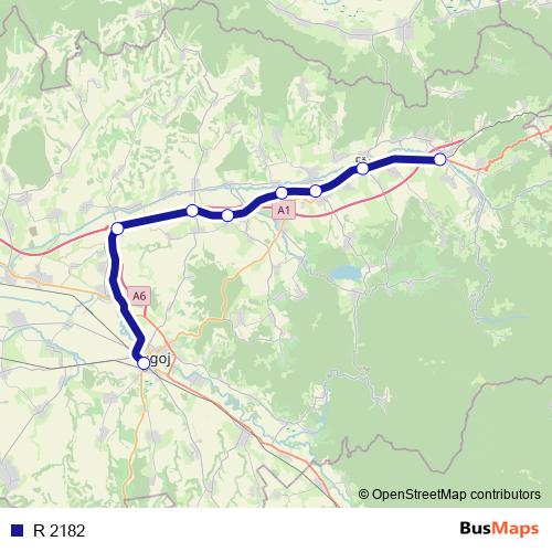 R 2182 rail Line Map