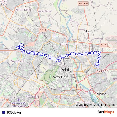 939down bus Line Map