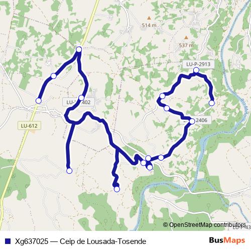 Xg637025 bus Line Map