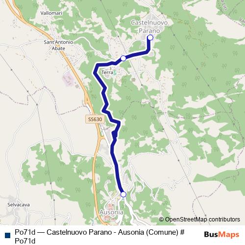 Po71d bus Line Map