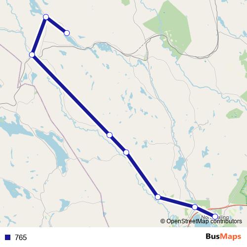765 bus Line Map