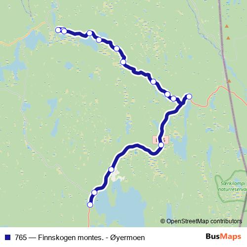 765 bus Line Map