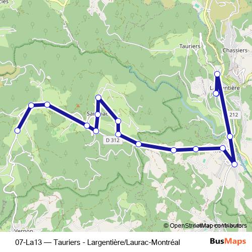 07-La13 bus Line Map
