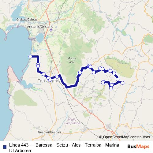 Linea 443 bus Line Map