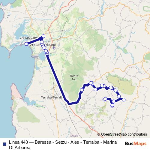 Linea 443 bus Line Map
