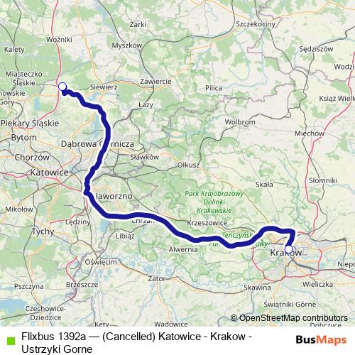 Flixbus 1392a bus Line Map