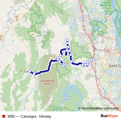 3092 bus Line Map