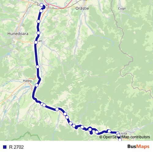 R 2702 rail Line Map