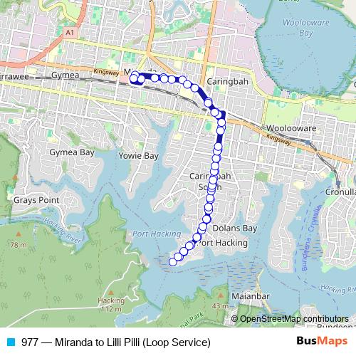 977 bus Line Map