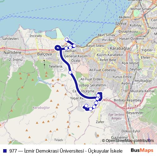 977 bus Line Map
