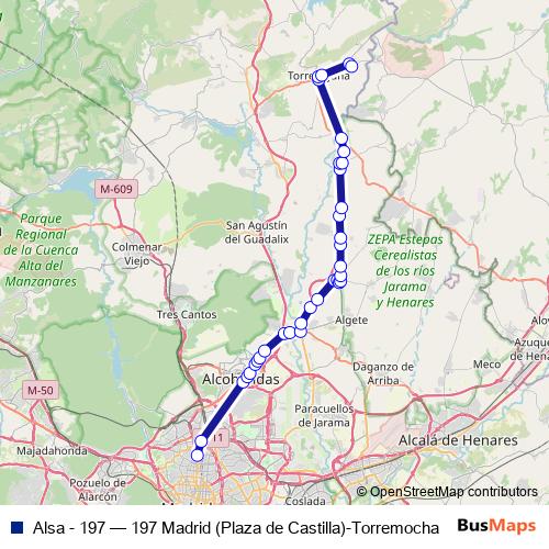 Alsa - 197 bus Line Map