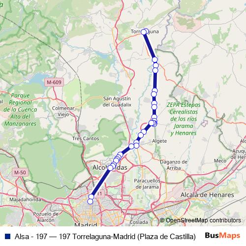Alsa - 197 bus Line Map