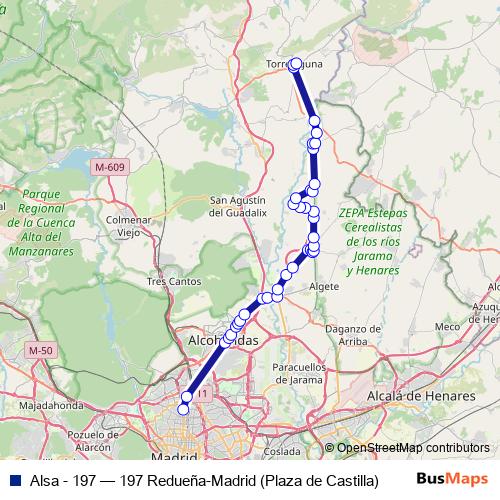 Alsa - 197 bus Line Map