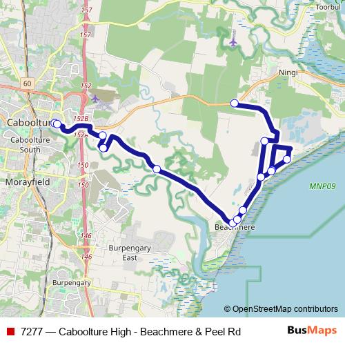 7277 bus Line Map