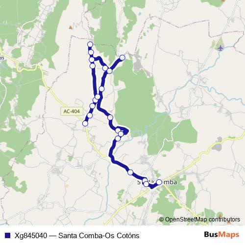 Xg845040 bus Line Map