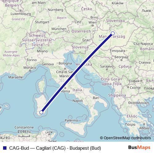 CAG-Bud air Line Map