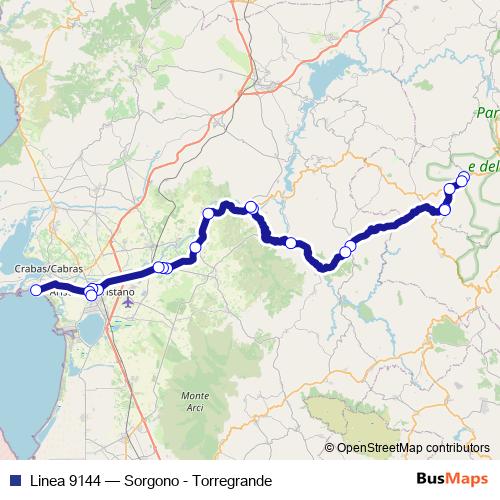 Linea 9144 bus Line Map