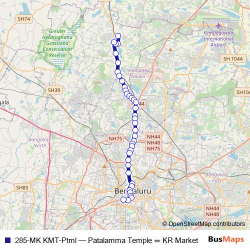 285-MK KMT-Ptml bus Line Map