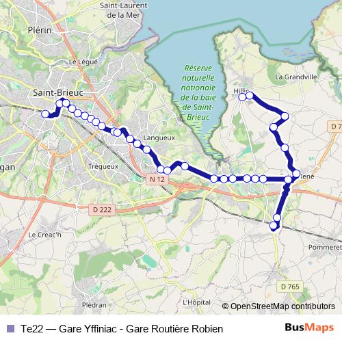 Te22 bus Line Map